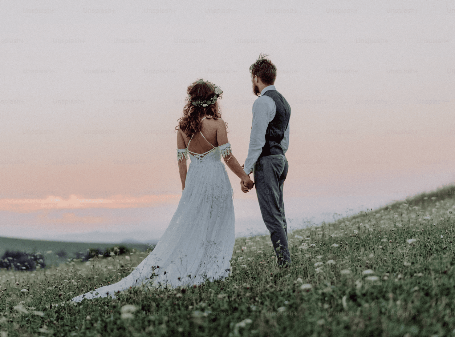 美しい前撮り写真のサンプル